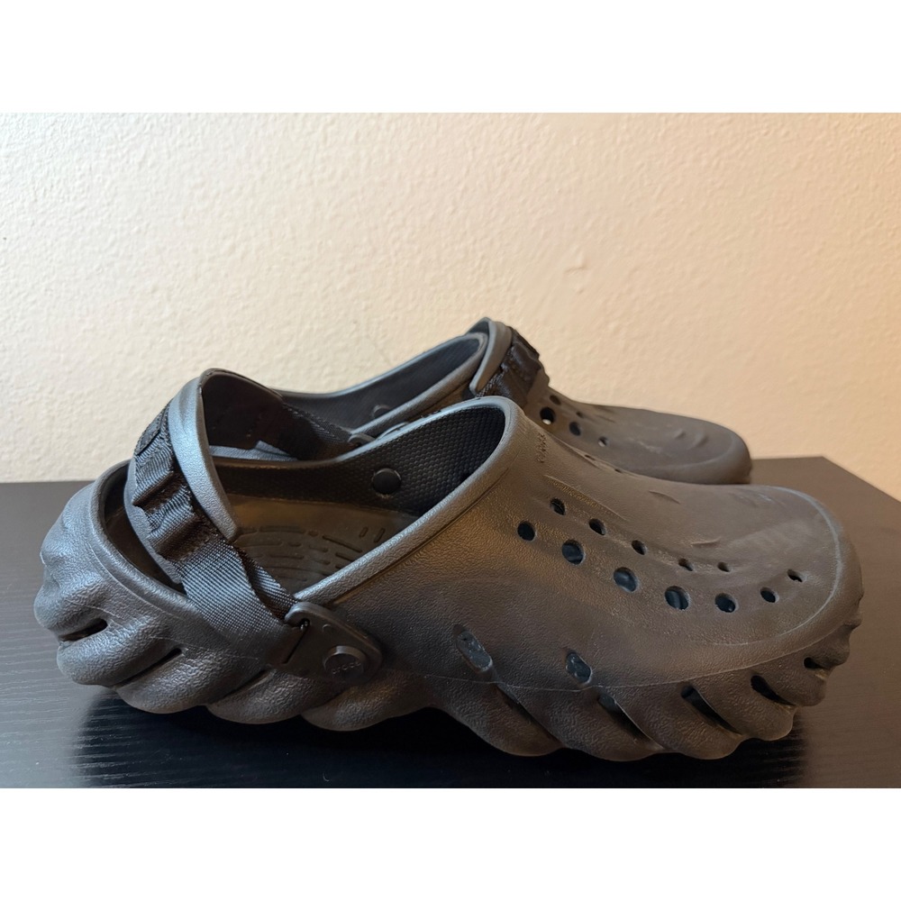 Crocs Echo Clog Black Mens Size 13 Sporty Comfort Adjustable Strap 207937-001